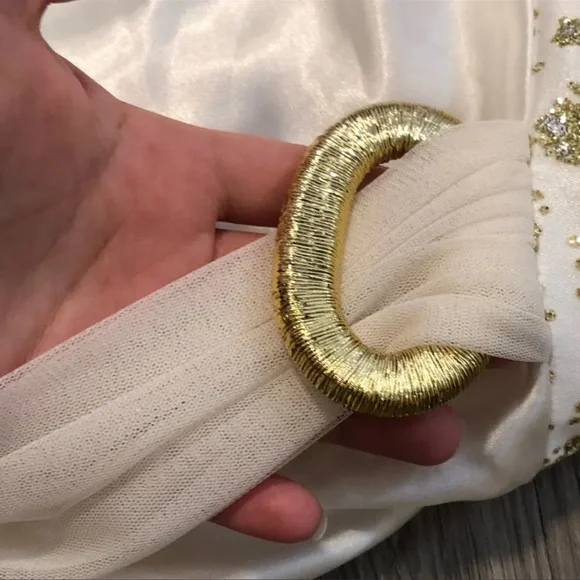 White Satin Prom Maxi Dress - Picture 7 of 10